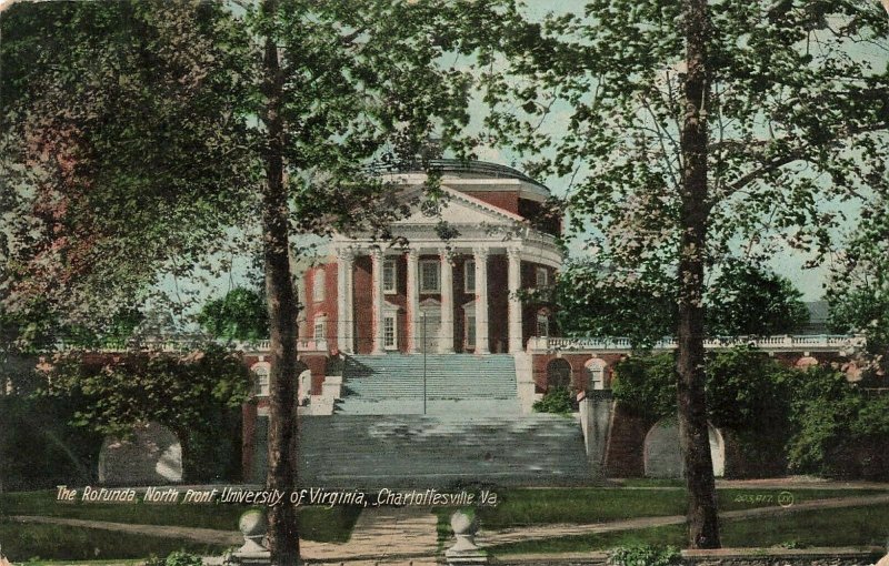 Postcard The Rotunda, North Front, University of Virginia, Charlottesville ME9.