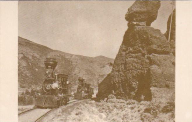 Master Photographers No 23 Pulpit Rock With 2 Locomotives Along The Railroad