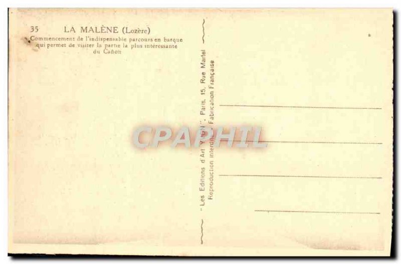 Old Postcard La Malene