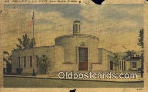 Miami Beach, FL USA Post Office 1940 Missing Stamp 