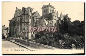 Old Postcard Dives sur Mer L & # 39Eglise