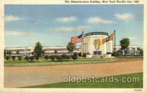 Administration Bldg. New York Worlds Fair 1939 Exhibition Unused 