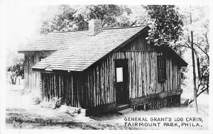 General Grant's Log Cabin, Fairmount Park real photo - Philadelphia, Pennsylv...
