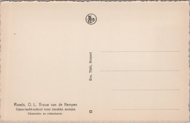 Belgium Ravels Vrouw van de Kempen School voor Zwakke Meisjes Postcard C137