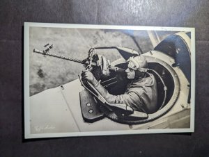Mint Germany Military Postcard Air Force Luftwaffe Fighter Plane Machine Gunner