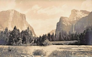 YOSEMITE NATIONAL PARK CA~GATES OF THE VALLEY~J T BOYSEN REAL PHOTO POSTCARD