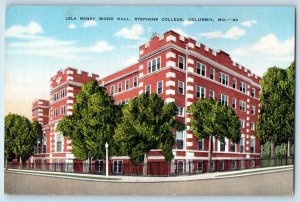 c1940 Columbia Missouri Postcard Lela Raney Wood Hall Stephens College Building