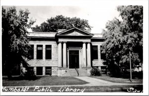 Real Photo Postcard Humboldt Public Library in Humboldt, Iowa