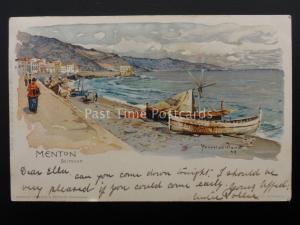 France MENTON SCIROCCO Manuel Wielandt 99 c1905 Postcard by Schmidt & Strub H472