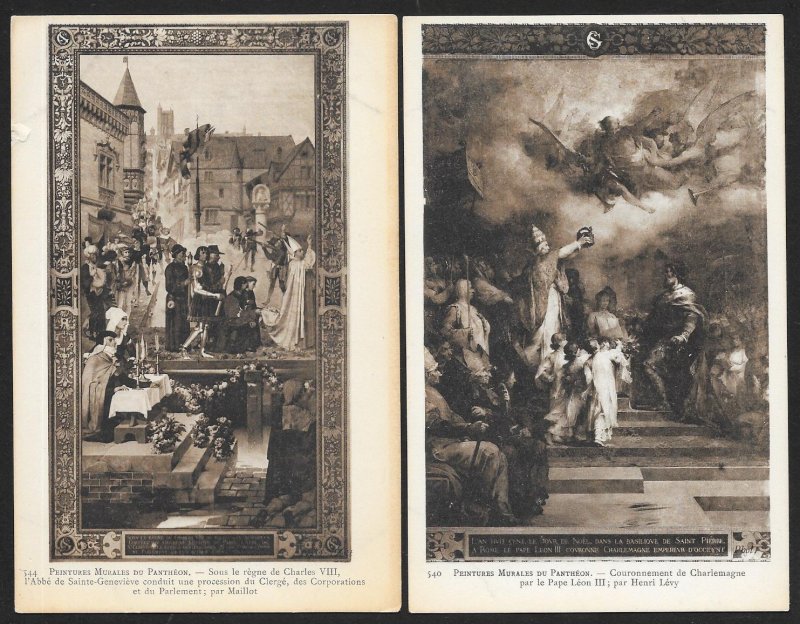 FRANCE 30 cards: Various Art Images from the Pantheon Paris France Unused c1910s