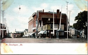 Postcard Business District in Skowhegan, Maine~135479