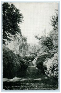 c1950 Dumbarton Oaks Research Box Walk & Fountain Ellipse Washington DC Postcard