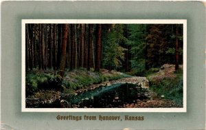 Hanover, Kansas, Miss Zac Doering, Lawrence, Kentucky Postcard