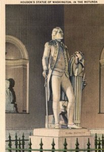 Vintage Postcard -George Washington Statue - Capitol Richmond VA - Houdon