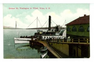 NH - Lake Winnipesaukee. Steamer Mt. Washington at Wharf at The Weirs