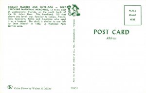 Postcard Ribault Marker And Overlook Caroline National Memorial Jacksonville FL
