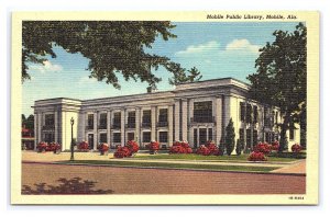 Mobile Public Library Mobile Ala. Alabama Postcard
