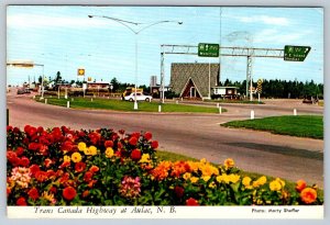 Shell Station, Trans Canada Highway At Aulac New Brunswick, 1976 Chrome Postcard