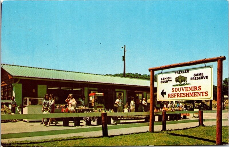 Souvenirs Refreshments Trexler Lehigh County Schnecksville PA Postcard VTG UNP 