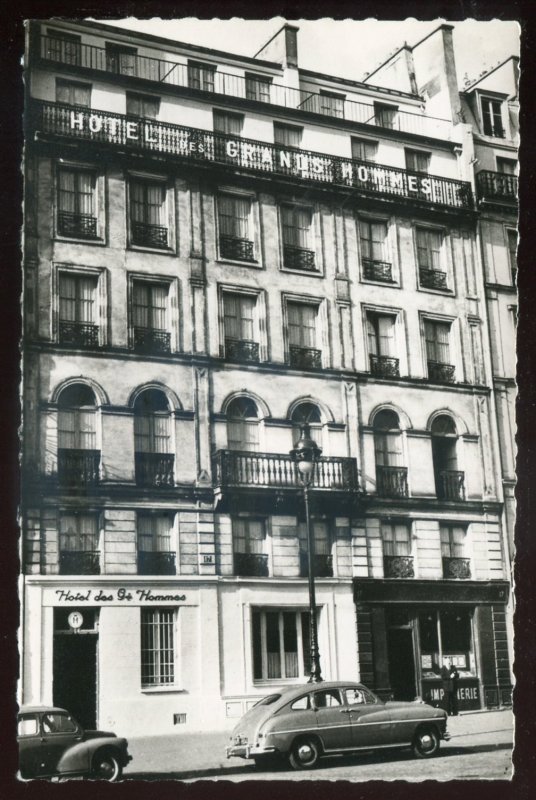 h2353 - FRANCE Paris 1950s Hotel des Grands Hommes. Real Photo Postcard