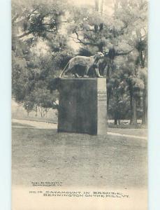 Divided-Back CATAMOUNT BRONZE STATUE Bennington Vermont VT p1474