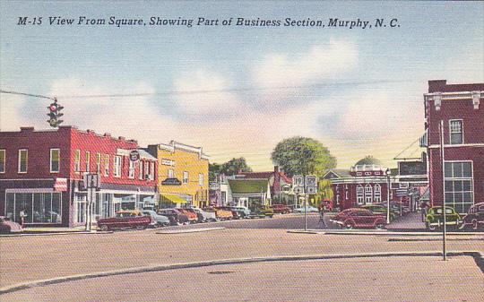 North Carolina Rocky Mount Business Section Street Scene View From Square