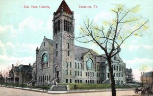 1909 Elm Park Church Scranton Pennsylvania PA Religious Building Posted Postcard