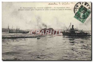 Old Postcard Liberte armor Disaster