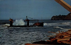 Cape Disappointment Washington WA Lumber Barge George Olson Vintage PC