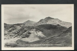Wales Postcard - Snowdon Peak and Crib Goch Peak Near Pen-Y-Gwryd  T8030