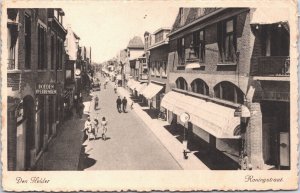 Netherlands Den Helder Koningstraat Vintage Postcard 03.83