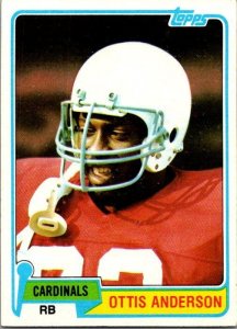 1981 Topps Football Card Ottis Anderson St Louis Cardinals sk60128