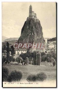 Old Postcard Le Puy Rocher St. Michel