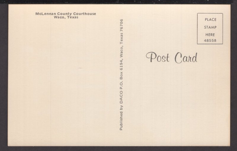 Texas WACO McLennan County Courthouse, Downtown ~ Chrome