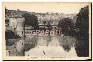 Old Postcard Poitiers View Sue The Clain Jack Du Pont Guillon