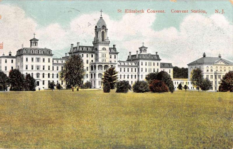 Convent Station New Jersey St Elizabeth Street View Antique Postcard K85026