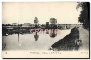 Old Postcard Soissons L & # 39Aisne and the New Bridge