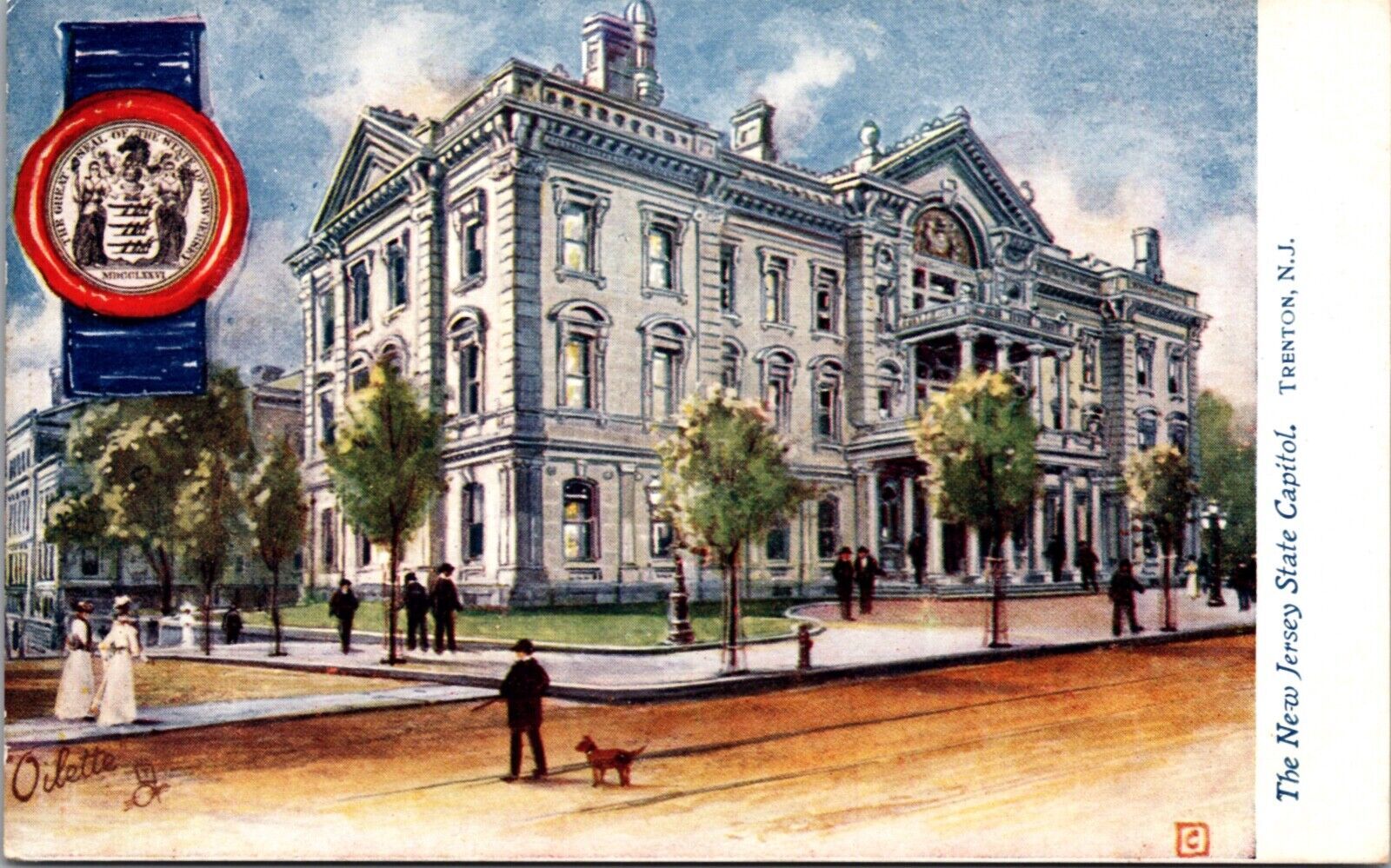 Oilette State Capitols Postcard New Jersey State Capitol in Trenton, NJ