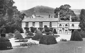 Vintage Plas Newydd Llangollen Wales RPPC J Salmon Topiary Garden Postcard 1960s