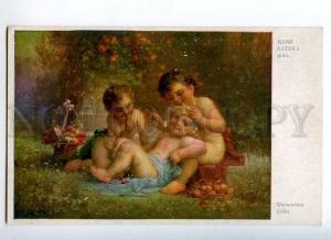 226788 KIDS in Garden FLOWERS Fairy ELF by ZATZKA Vintage PC