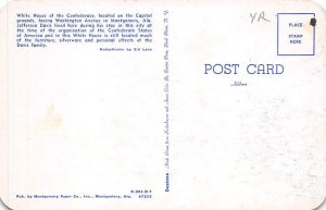 White House of the Confederacy Montgomery, Alabama, USA Civil War Postcard