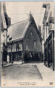 Postcard - 15th century house - Saint-Aignan, France