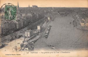 BR78160 nantes vue generale prise du  l ont a transborder ship bateaux  france