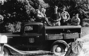 Work Crew US Dept of Agriculture Truck RPPC Real Photo Postcard