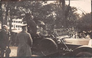 President Roosevelt in back of Car Parade Real Photo Vintage Postcard AA70683