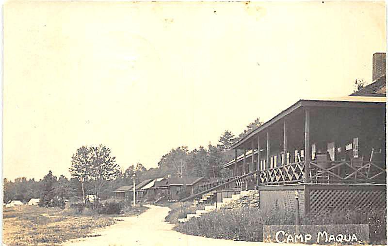 Poland ME Camp Maqua RPPC Postcard