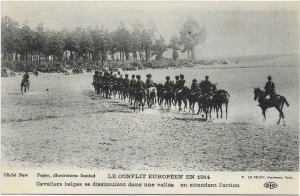 Belgium Military WW1 Le Conflit europeen en 1914 cavaliers belges 01.30