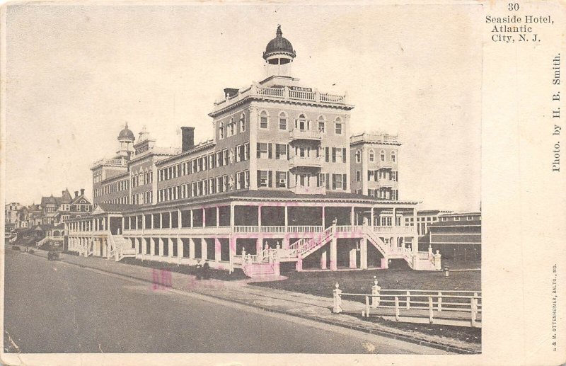 Atlantic City New Jersey c1905 Postcard Seaside Hotel