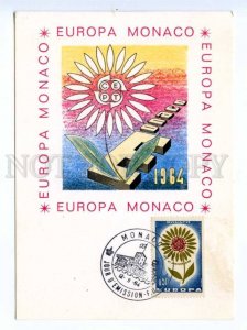 420056 MONACO 1964 year EUROPA CEPT First day maximum card