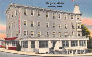 Oxford Pennsylvania Oxford Hotel Exterior View Antique Postcard J73405